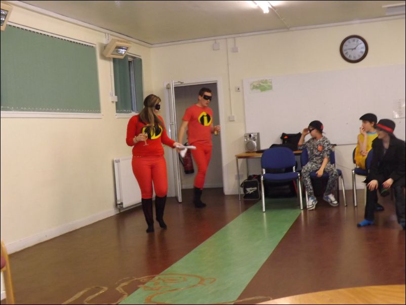 Arrival of Mr Incredible and Elastigirl